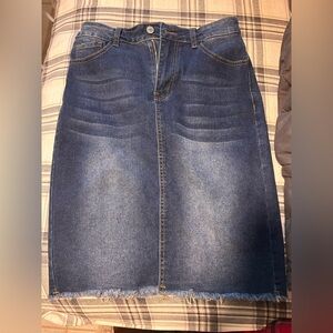 Denim Midi Skirt